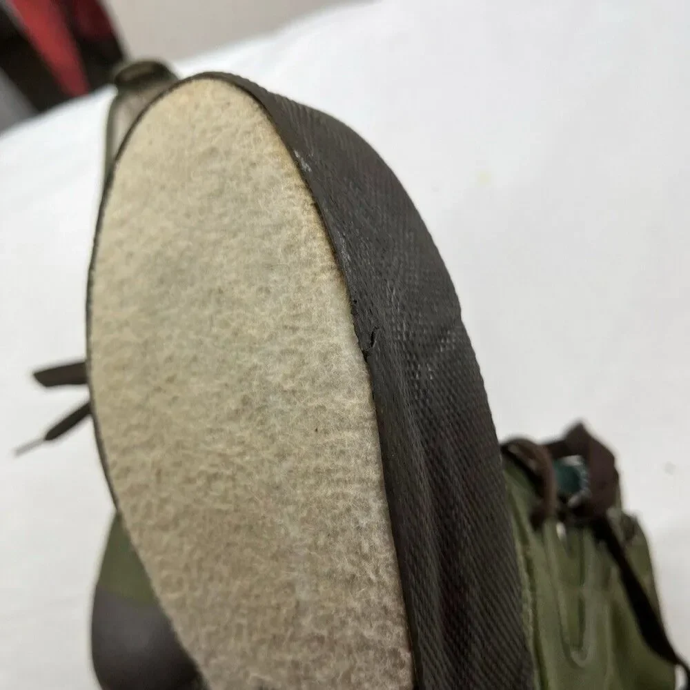 Redington Fly Fishing Wading Boots Sz 8 Olive Green Canvas Felt Sole River Gear